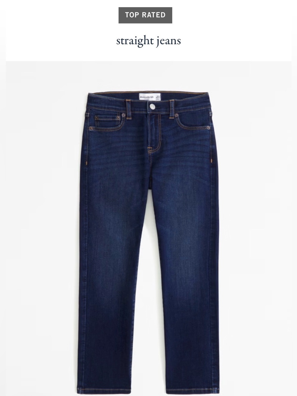 abercrombie Boys Dark Blue Straight Jeans 11/12 L